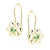 Gouden oorbellen met groene zirkonia's voor meisjes - Studio Mama